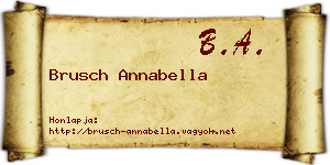 Brusch Annabella névjegykártya